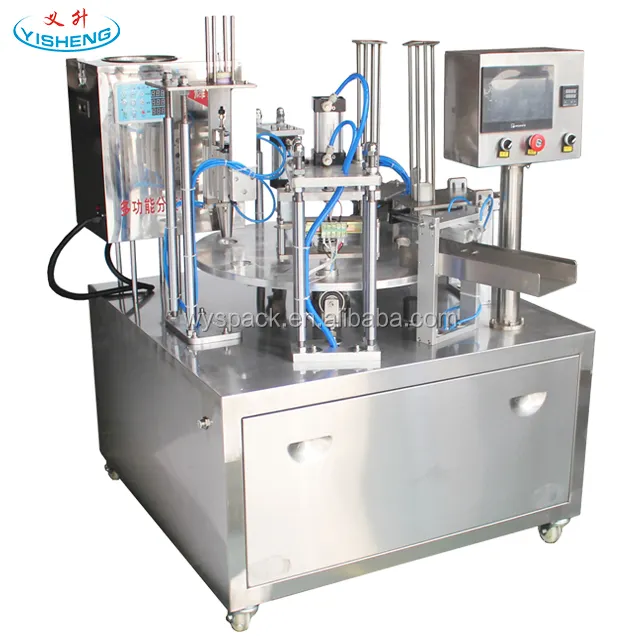 Automatische Roterende Sap Gelei Yoghurt Honing Water Cup Vullen En Sluitmachine