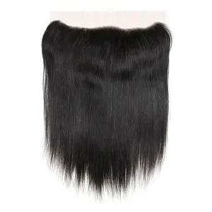 Pre Plucked Raw Indian Straight Hair 13X4 Transparent Invisible Lace Frontal