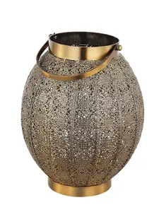 Nến sắt jar arabic phong cách cổ kim loại hàn thủ công mỹ nghệ - Product Image 1