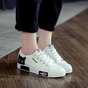 Up-0165r belle ragazze <span class=keywords><strong>scarpe</strong></span> sportive semplici <span class=keywords><strong>scarpe</strong></span> casual da donna <span class=keywords><strong>in</strong></span> <span class=keywords><strong>tela</strong></span> bianca - Product Image 2