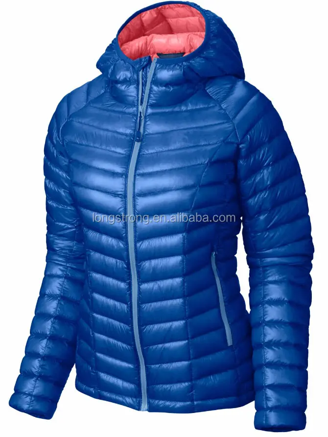 Jaqueta feminina ultraleve de inverno, casaco respirável com capuz para mulheres, jaqueta de inverno LS-028