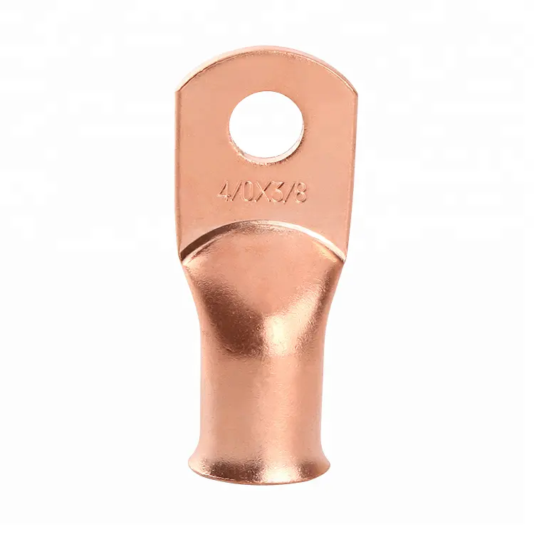 AWG Series 1 Hole Copper Cable Lug With Bell End / Standard Barrel / 600V To 35KV / High Quality Standard Manufacturer