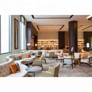 <span class=keywords><strong>Sofa</strong></span> Seksional Mewah Modern untuk Hotel Bintang 3-5 Rangka Kayu Solid Furnitur Lobi Komersial - Product Image 1
