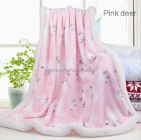 Kustom Cetak Super Lembut Bayi Tekstil Sublimasi Selimut Bunga Kepingan Salju Sherpa Throw Swaddle Wrap Nursery Bayi Selimut
