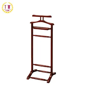 Men's Wooden Suit Valet Stand For Hotel