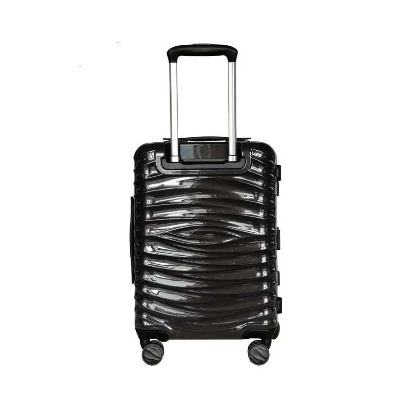 काला चार हटाने योग्य पहियों Abs पीसी ट्राली सामान सूटकेस पर ले जाने के लिए