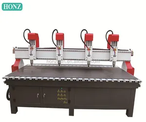 Honzhan high speed 3d Wood sculpture foam router rotary 4 axis CNC Milling Machine with Multi-use