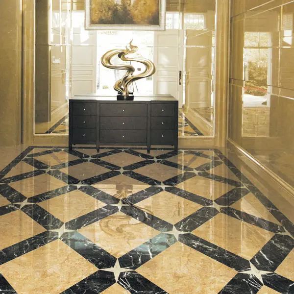 foshan full gres polished ceramic granite look floor tiles