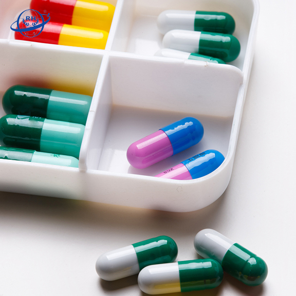 Хит продаж, красочные желатиновые пустые капсулы размера 0 00 1 2 3 4