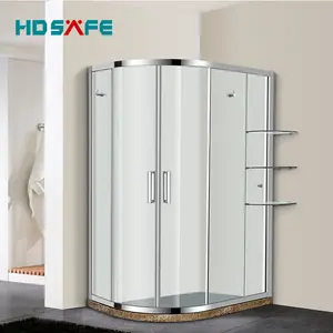 304 stainless steel Arc double open bath shower screen hotel glass sliding shower door for house 8-12mm glass shower enclosure