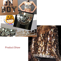 Acrylique Non Hot Fix Application Facile Strass de Forme Mixte Trous de Miroir Irréguliers Coudre sur des Pierres Vêtements Patch Strass