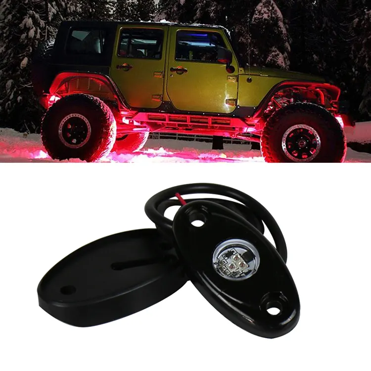 Universal Fit 9 w High Power Underbody Glow Trail Rig Lamp LED Rock Licht Kit Voor Jeep Truck SUV Off -Road Boot Xenon Wit