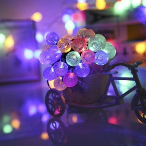 Guirlande lumineuse <span class=keywords><strong>solaire</strong></span> d'extérieur IP65 à intensité variable, <span class=keywords><strong>boule</strong></span> à bulles en cristal, 30 LED, 6,5 m, décoration de Noël, mariage, fête, rue, <span class=keywords><strong>jardin</strong></span> - Product Image 4