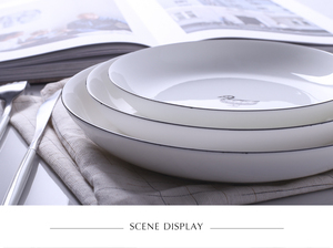 Alibaba más vendidos porcelana fina profunda cena platos de cerámica set placa de <span class=keywords><strong>la</strong></span> porción para el <span class=keywords><strong>restaurante</strong></span> - Product Image 3