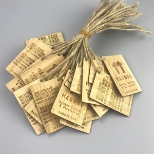 Étiquettes volantes en <span class=keywords><strong>bois</strong></span> de bambou, personnalisées avec votre propre logo, pièces - Product Image 3