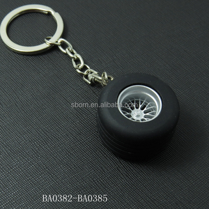 <span class=keywords><strong>Porte</strong></span>-clés en alliage de zinc en forme de pneu avec logo personnalisé - Product Image 1