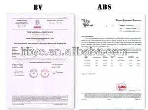 Certificado de soldadura abs, varillas de soldadura de metal azul, soldadura de hidrógeno