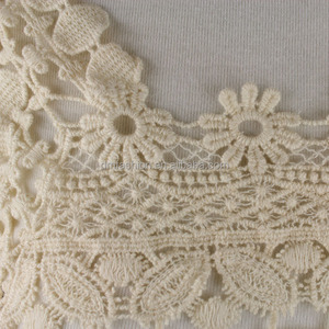 女性のドレスのための卸売白刺繍綿かぎ針編みレースの襟 - Product Image 4