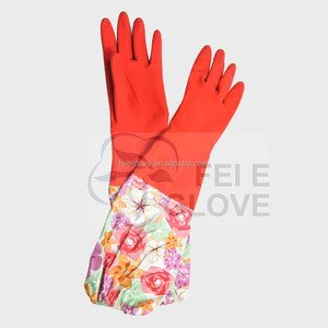 Brazalete rojo de látex del hogar a prueba de agua car wash glove empleos en malaysiar - Product Image 2