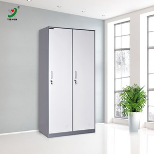 Armoire en acier à 2 portes avec casiers personnalisable avec armoire de rangement <span class=keywords><strong>portable</strong></span>