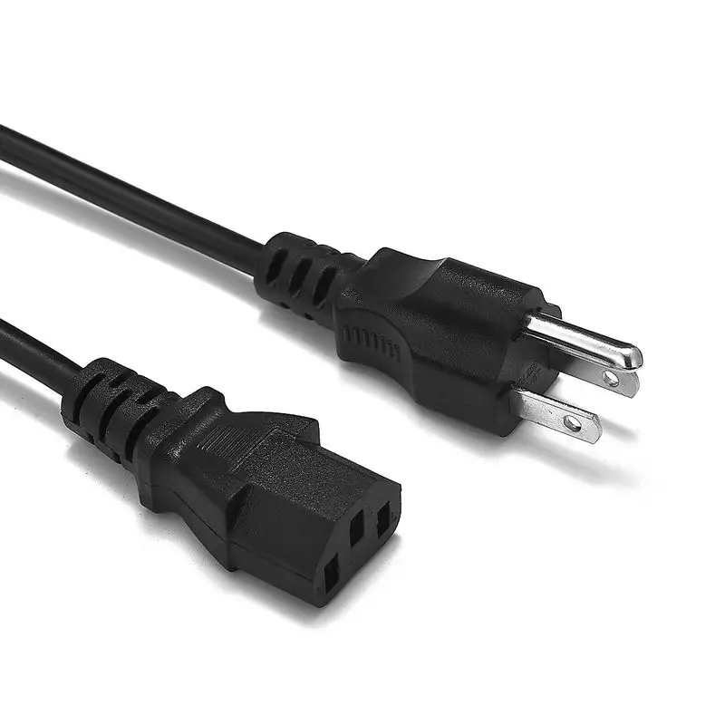 Abd abd tak güç kablosu 3 Pin Prong amerikan IEC C13 güç  uzatma kablosu AC adaptörleri