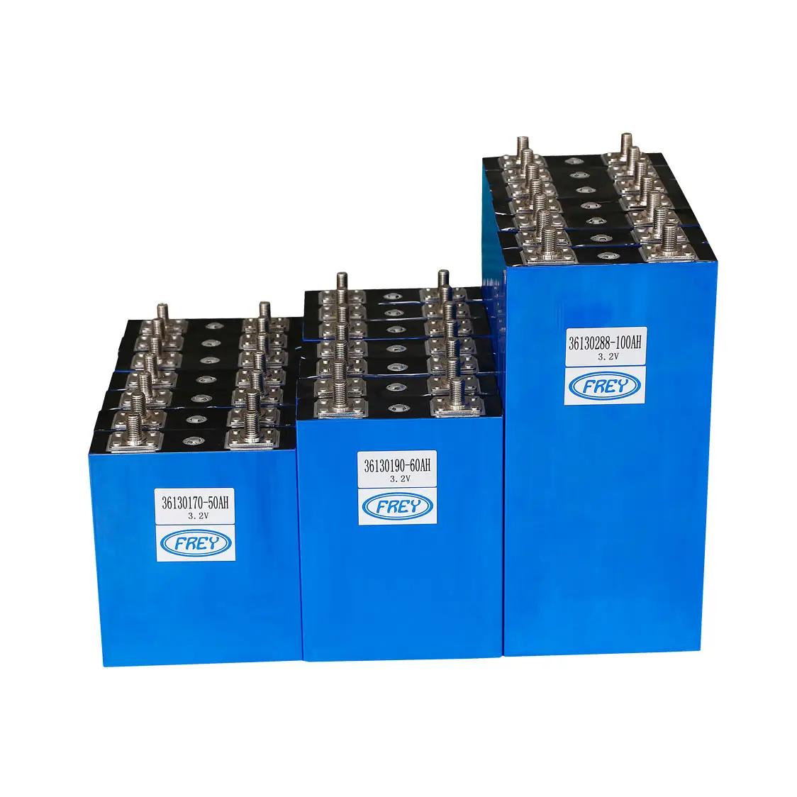 Freddy — batterie Lifepo4, lot de 4, cellules prismatique, 3.2v, 60ah, 100ah, avec boîtier en aluminium, Lithium fer Phosphate, pour véhicules électriques