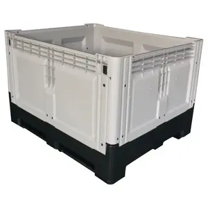1200*1000 * 810毫米重型可堆叠塑料折叠板条箱容器