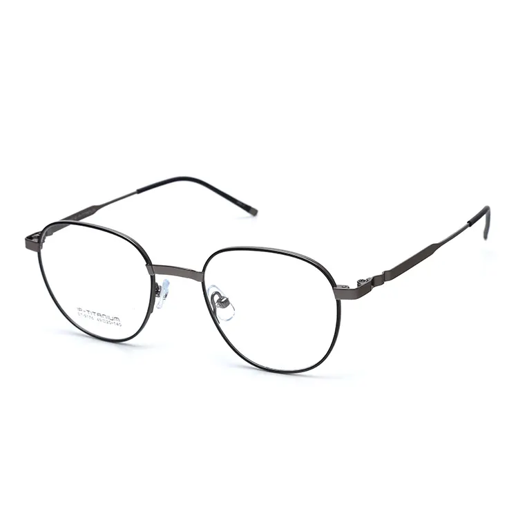 Marco óptico personalizado de marca de lujo, gafas de gama alta, marco de titanio hecho a mano
