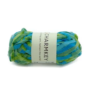 Charmkey Fancy hand knitting Tape Ladder ribbon yarn for scarves and sweater