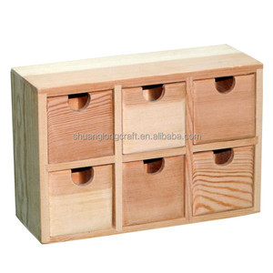 Solid Wood <strong>Small</strong> <strong>Chest</strong> with Drawers, <strong>Small</strong> Wooden Drawers Cabinet Wooden Box Storage Box - Product Image 1