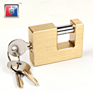 Lucchetto a Cilindro Scorrevole Resistente alle Intemperie, Miglior Deposito Esterno, Lucchetti Rettangolari in Ferro Resistente con 2 Chiavi Uguali - Product Image 4