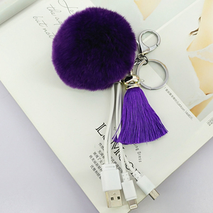 Yongze USB al por mayor lindo regalo <span class=keywords><strong>de</strong></span> peluche colgantes encantos falso conejo pelo pompón bola <span class=keywords><strong>de</strong></span> <span class=keywords><strong>la</strong></span> piel con <span class=keywords><strong>la</strong></span> borla - Product Image 5
