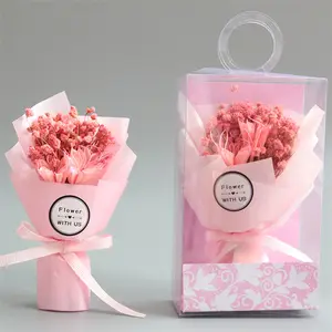 V-1238 Ins Dried Baaysbreath Lagurus Flowers Gift Box Set Mini Dry Flower For Valentine Day