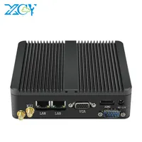 XCY fansız Mini PC N2830 N2840 çift LAN endüstriyel bilgisayar çift seri barebone sistemi Mini sunucu pc