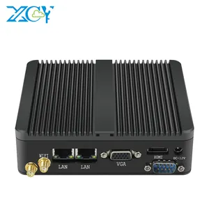 XCY Fanless Mini <span class=keywords><strong>PC</strong></span> Celeron N2830 N2840 dual LAN dual <span class=keywords><strong>com</strong></span> computadora <span class=keywords><strong>industrial</strong></span> dual serial Mini <span class=keywords><strong>PC</strong></span> de servidor - Product Image 1