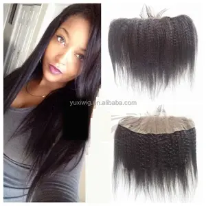 7A Best Yaki Straight Lace Frontal Closure,13x4 Brazilian Light Yaki Lace