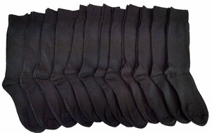 Chaussettes noires en bambou personnalisées 100% Chaussettes de travail pour hommes - Product Image 3