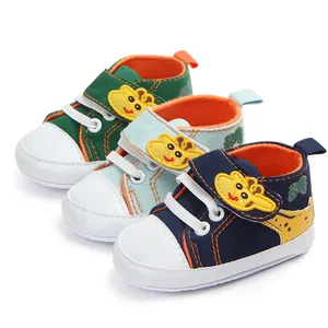 Chaussures en toile pour bébés garçons, premiers pas, nouveau modèle girafe,