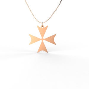 ファッショナブルなユニークなステンレス鋼ジュエリーケルトマルタクロスペンダントネックレス - Product Image 4