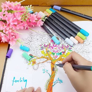 12 Colori Belle liner <span class=keywords><strong>Pennello</strong></span> <span class=keywords><strong>Punta</strong></span> <span class=keywords><strong>Doppia</strong></span> Penne Colorate Set Doppio Tip Brush Pens Art Markers - Product Image 5
