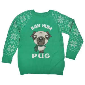 Bé cậu bé áo len thiết kế Pug Dog & bông tuyết in áo len quần áo