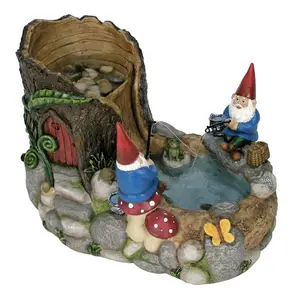 热卖个性化手工树脂花园 Gnome 喷泉