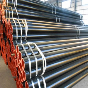 Tuyau en acier au carbone noir sans soudure ASTM A53 API 5L X60 pour structure, certificats JIS GS BIS KS, pliage, soudage, découpe - Product Image 3