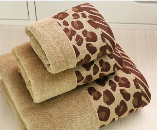 Katoen Nieuwe Stijl Katoenen Handdoek Set Aangepaste Luipaard Print Badhanddoek