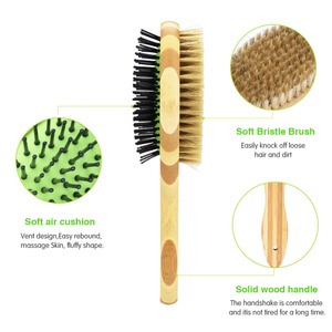 Cepillo de Doble Cara Profesional JD JD-2 con Cerdas de Bambú para Limpieza y Aseo de Pelo de Mascotas, Perros, Gatos y Cachorros - Product Image 2
