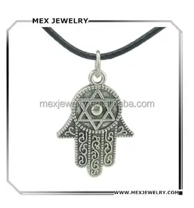 Cheap alloy metal Faith Hand of Fatima Hamsa hand shaped pendant for necklace