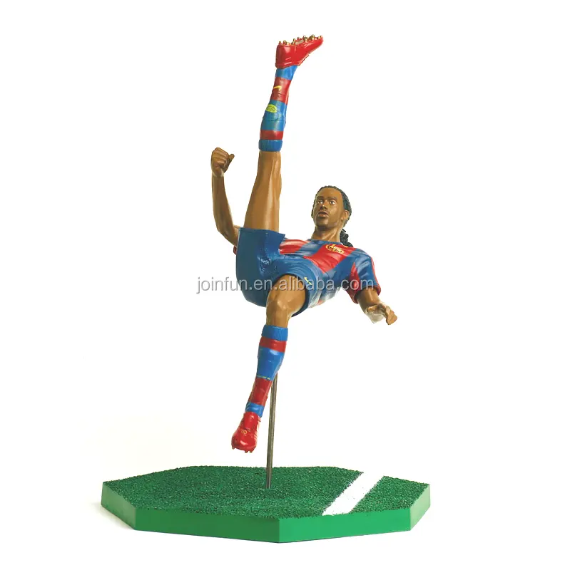 custom make child safe 3d plastic toy footballer figure
