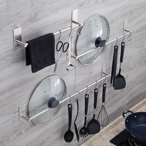 Vente en gros de <span class=keywords><strong>porte</strong></span>-serviettes de douche auto-adhésif moderne en acier inoxydable <span class=keywords><strong>sans</strong></span> perçage requis pour l'installation murale de salles de bain d'hôtel - Product Image 3
