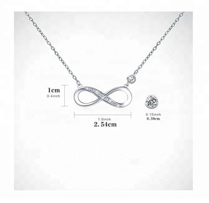 <span class=keywords><strong>Collana</strong></span> <span class=keywords><strong>Infinito</strong></span> in Argento Sterling 925 all'Ingrosso, Elegante Gioiello in Argento 925 per Ragazze, Regalo di San Valentino - Product Image 5