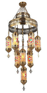 Lampada da terra lampada da tavolo mosaico di vetro handmade turco - Product Image 3